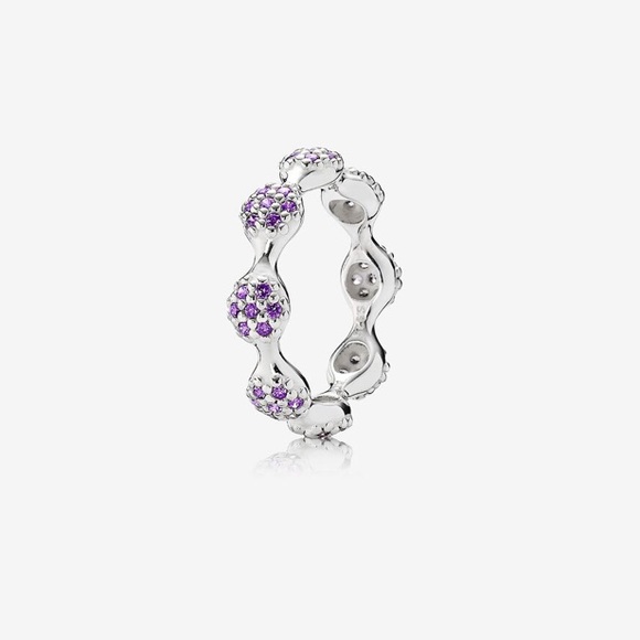 8-Pod Pavé, fancy purple Pandora Ring - Picture 2 of 6